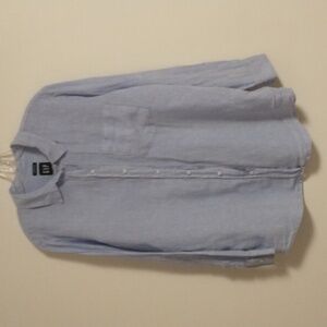 GAP Boyfriend Fit Long Sleeve Linen Shirt Large